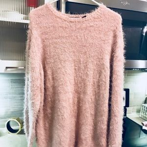 Fuzzy new pink nude sweater. new - never worn!
